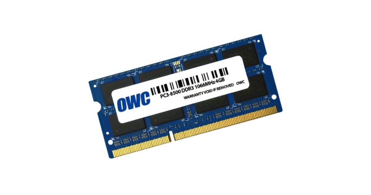 OWC SO-DIMM 4 GB DDR3-1066, für MAC , Arbeitsspeicher(OWC8566DDR3S4GB)