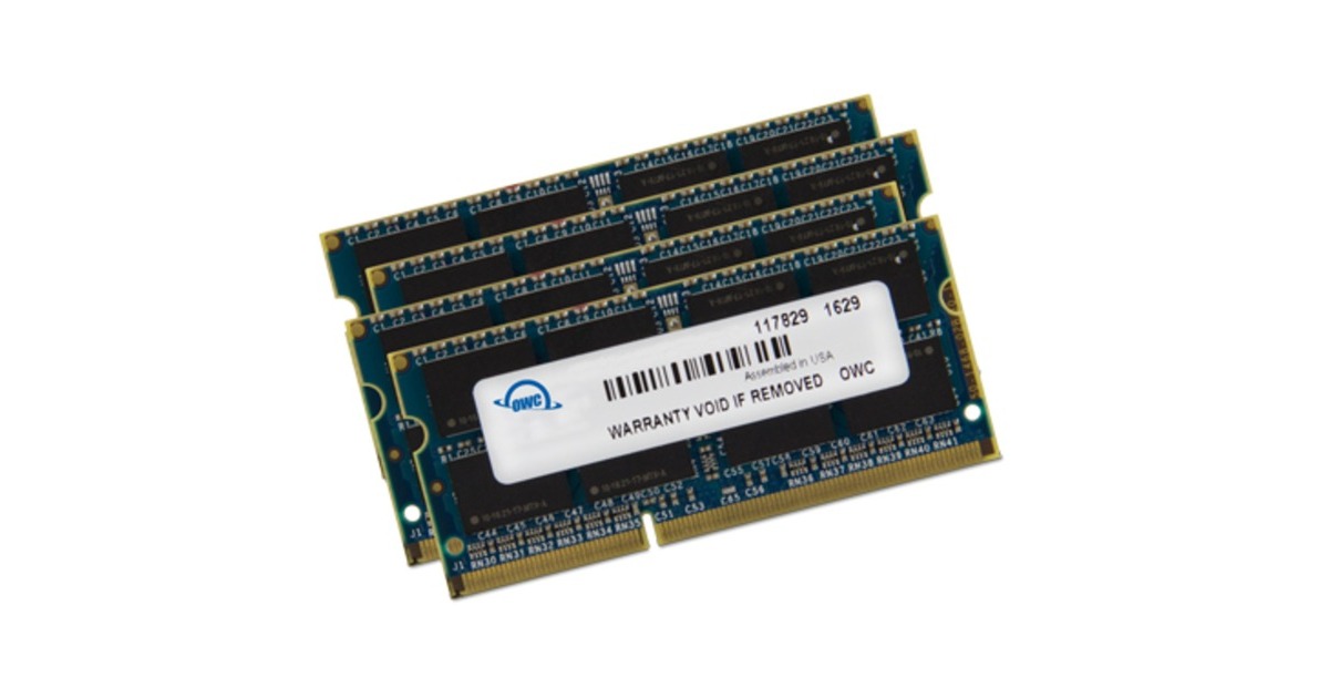 OWC SO-DIMM 64 GB DDR3-1600 (4x 16 GB) Quad-Kit, für MAC , Arbeitsspeicher(OWC1600DDR3S64S)