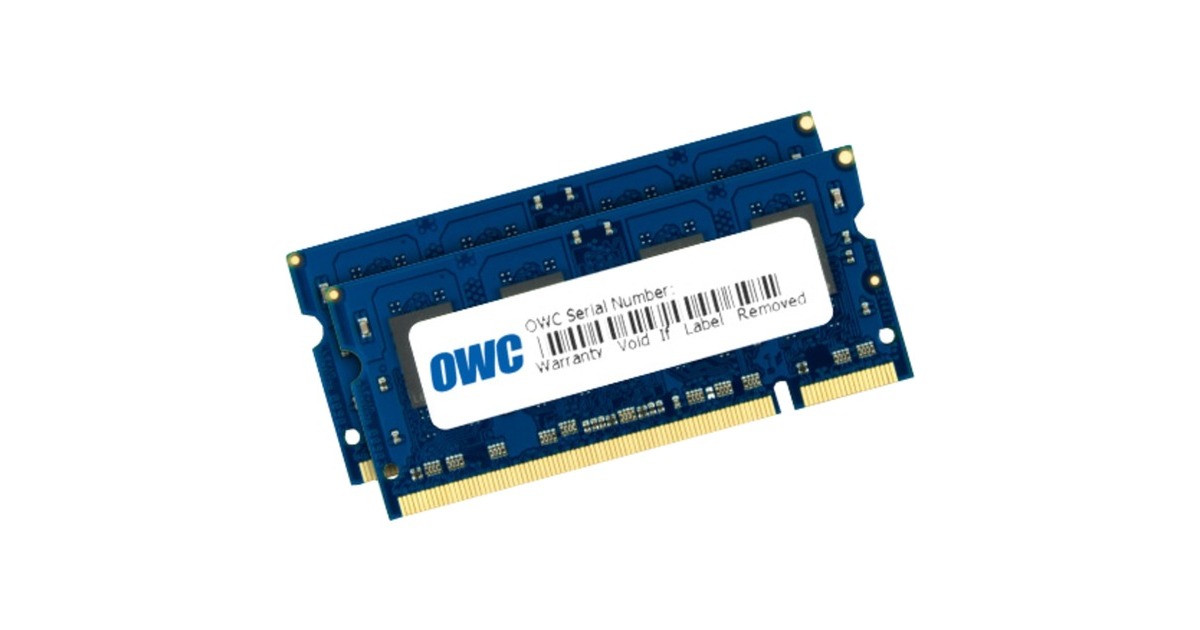 OWC SO-DIMM 6 GB DDR2-667 (2x 3 GB) Dual-Kit, für MAC , Arbeitsspeicher(OWC5300DDR2S6GP)