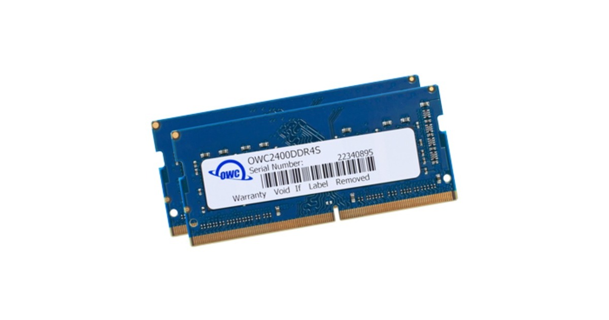 OWC SO-DIMM 8 GB DDR4-2400 (2x 4 GB) Dual-Kit, für MAC , Arbeitsspeicher(OWC2400DDR4S08P) OWC SO-DIMM 8 GB DDR4-2400 (2x 4 GB) Dual-Kit, für MAC , Arbeitsspeicher(OWC2400DDR4S08P)