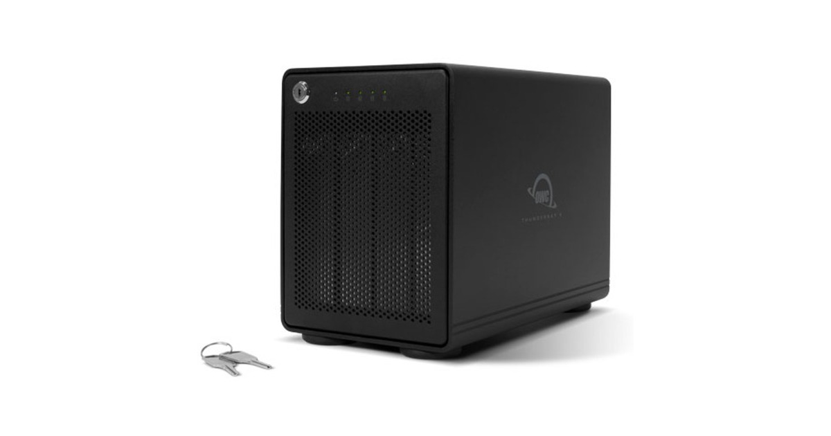 OWC ThunderBay 4 -RAID 5, Laufwerksgehäuse(schwarz, 4-Bay Storage Enclosure mit Dual Thunderbolt 3 Ports)