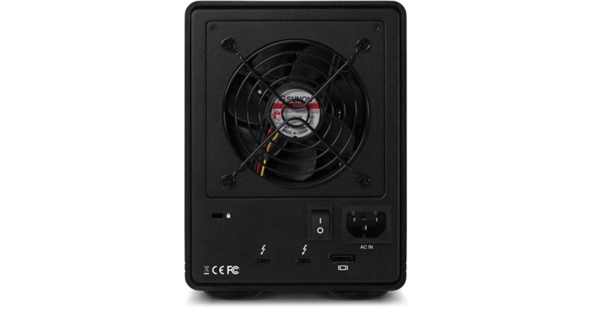 OWC ThunderBay 4 -RAID 5, Laufwerksgehäuse(schwarz, 4-Bay Storage Enclosure mit Dual Thunderbolt 3 Ports)