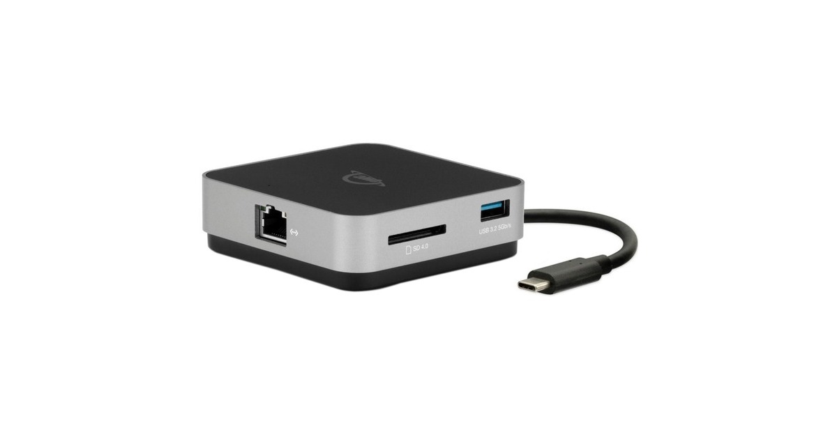 OWC USB-C Travel Dock E, Dockingstation(grau/schwarz, HDMI, USB-A, Gigabit LAN)