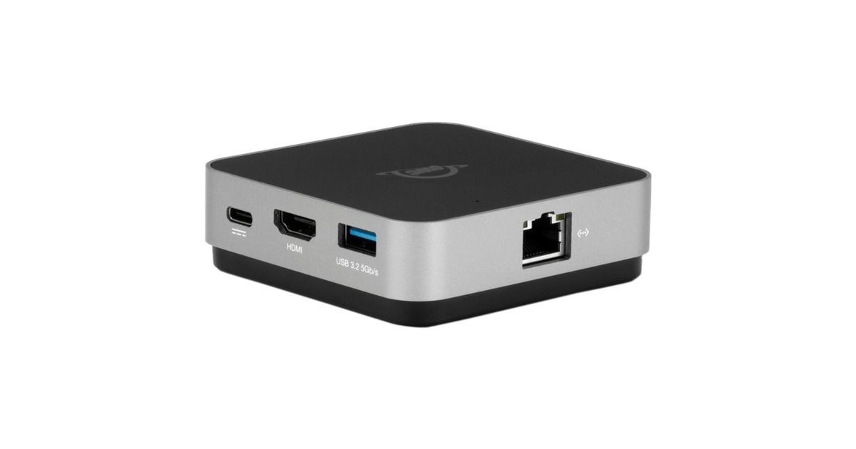 OWC USB-C Travel Dock E, Dockingstation(grau/schwarz, HDMI, USB-A, Gigabit LAN)