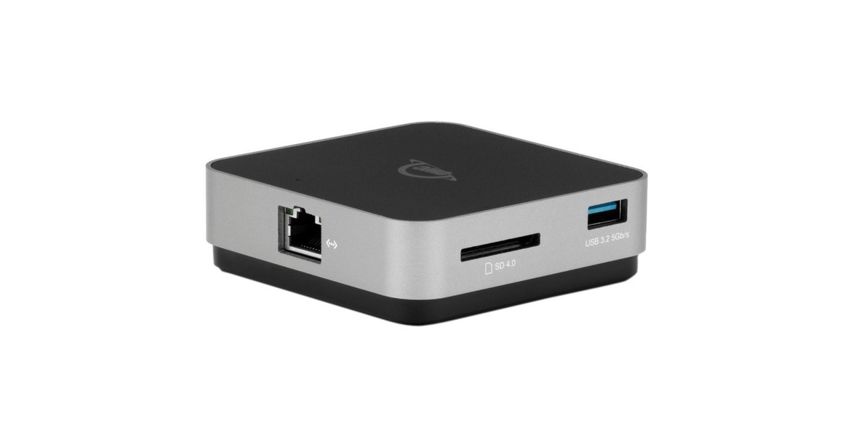 OWC USB-C Travel Dock E, Dockingstation(grau/schwarz, HDMI, USB-A, Gigabit LAN)