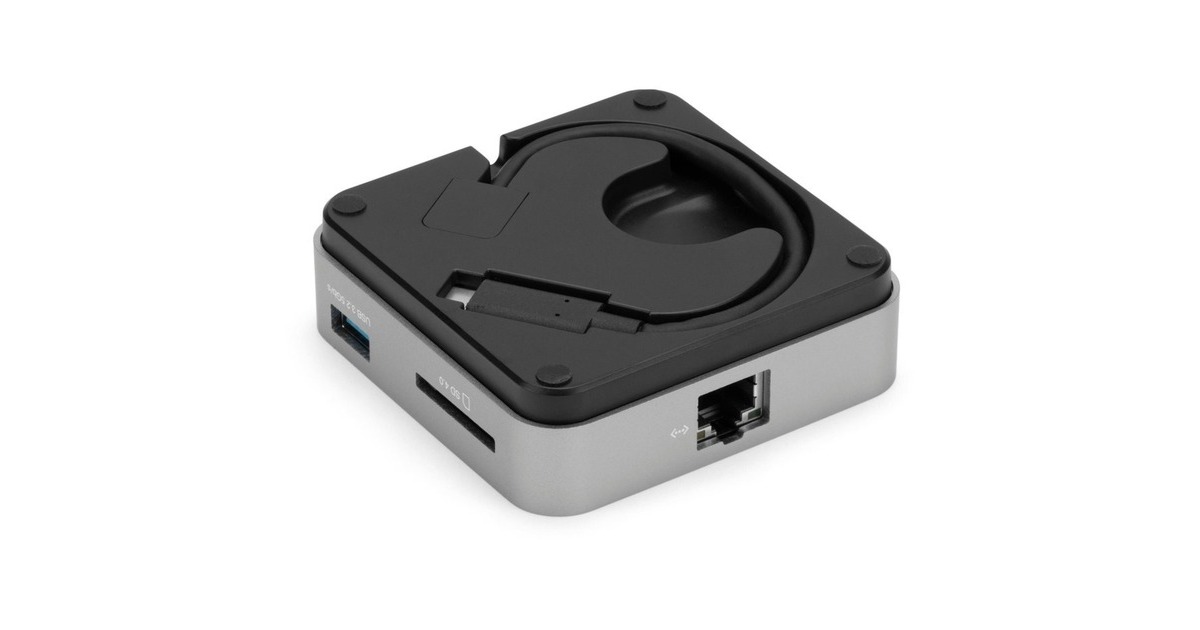 OWC USB-C Travel Dock E, Dockingstation(grau/schwarz, HDMI, USB-A, Gigabit LAN)