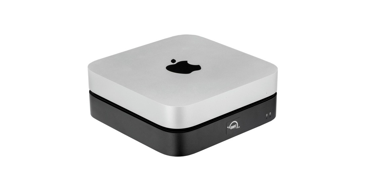 OWC miniStack STX, Thunderbolt 4, Laufwerksgehäuse(schwarz, Stapelbares Storage-Gehäuse mit Thunderbolt Hub Xpansion)