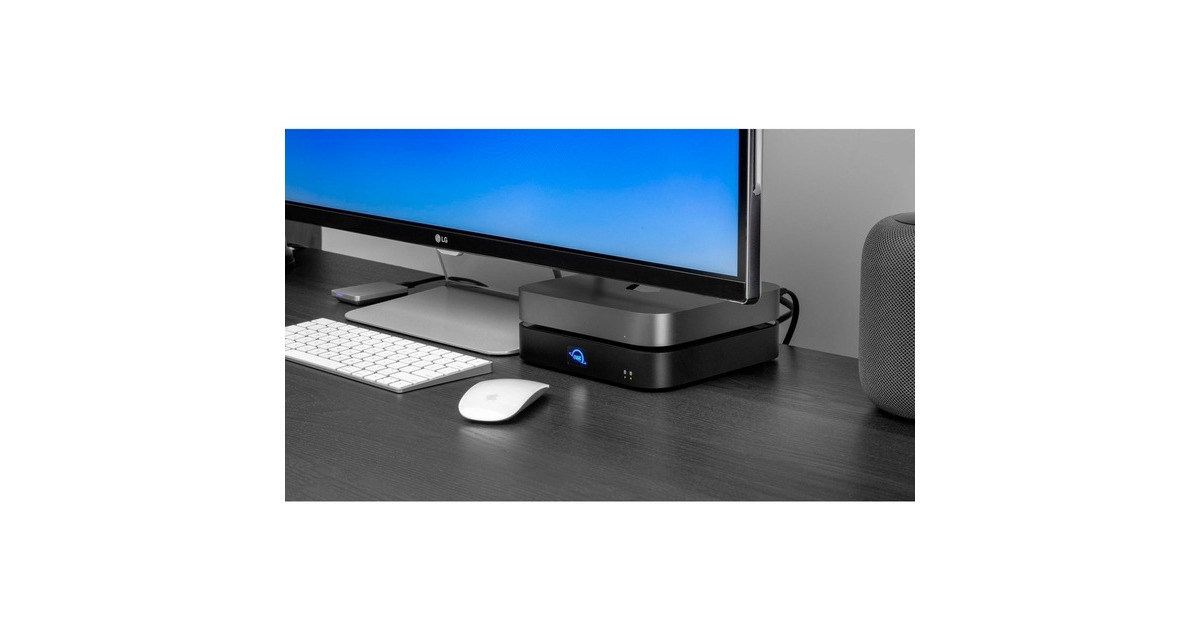 OWC miniStack STX, Thunderbolt 4, Laufwerksgehäuse(schwarz, Stapelbares Storage-Gehäuse mit Thunderbolt Hub Xpansion)