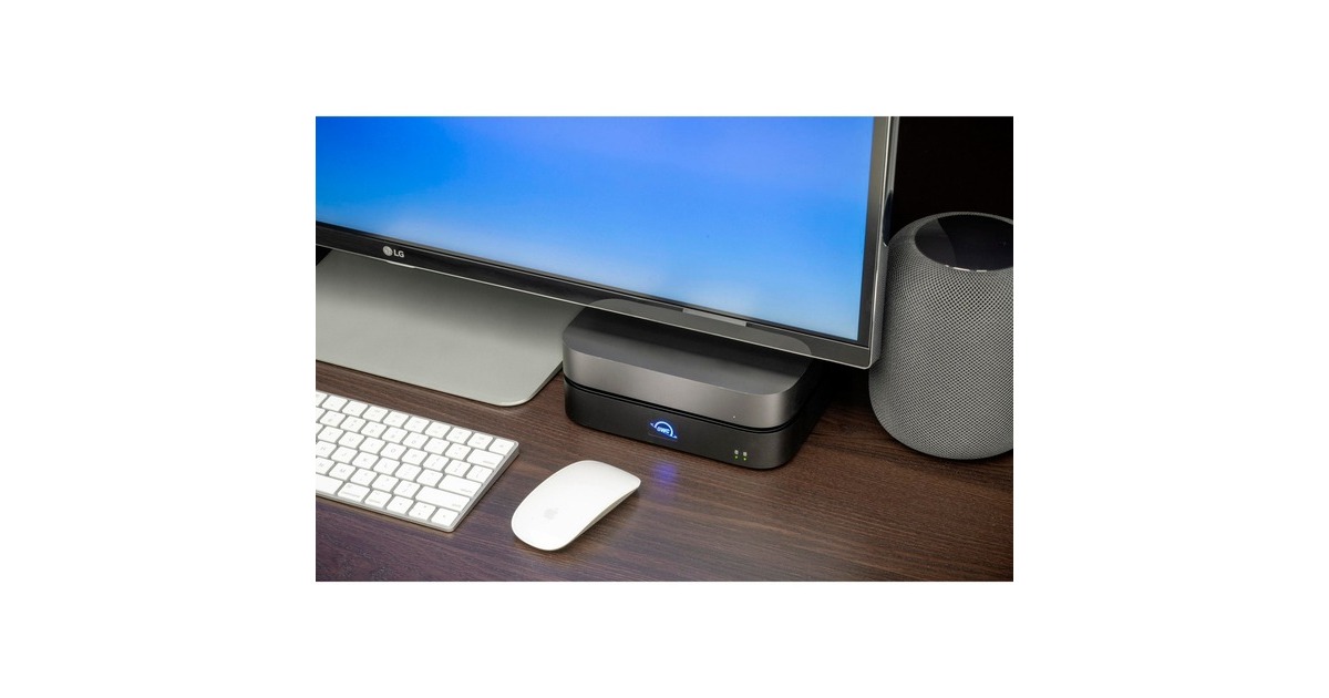 OWC miniStack STX, Thunderbolt 4, Laufwerksgehäuse(schwarz, Stapelbares Storage-Gehäuse mit Thunderbolt Hub Xpansion)