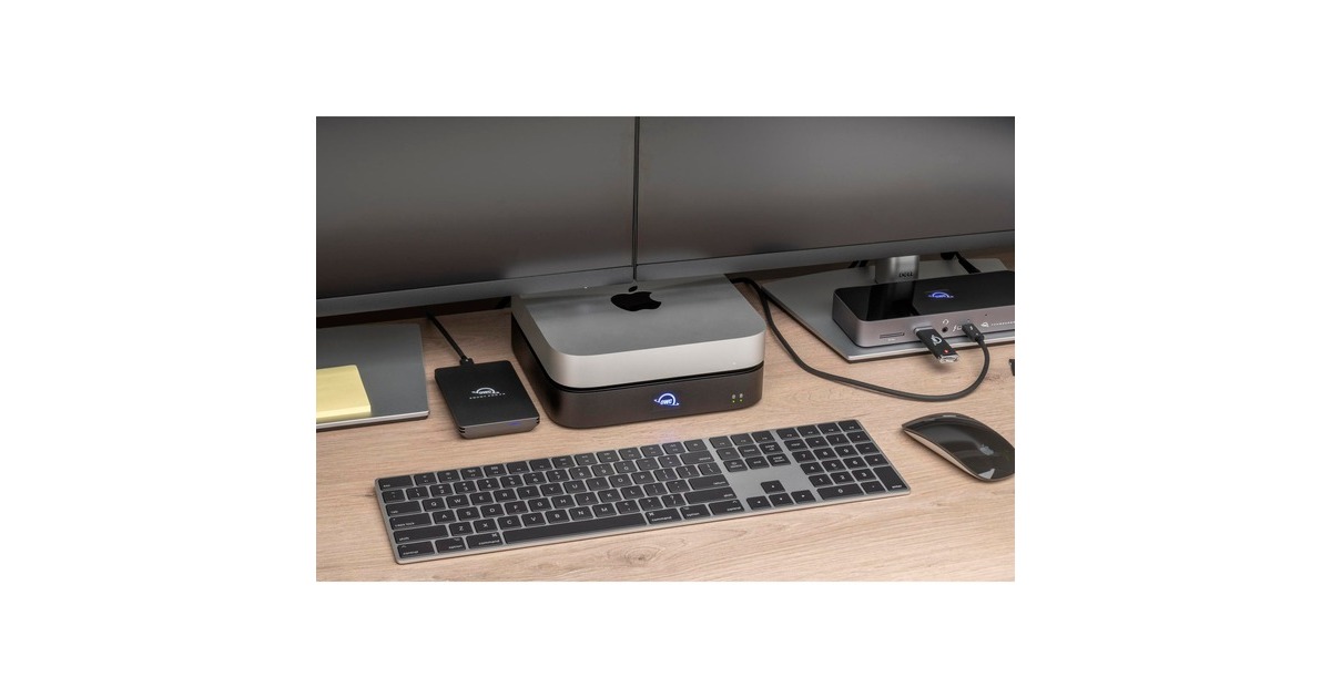OWC miniStack STX, Thunderbolt 4, Laufwerksgehäuse(schwarz, Stapelbares Storage-Gehäuse mit Thunderbolt Hub Xpansion)