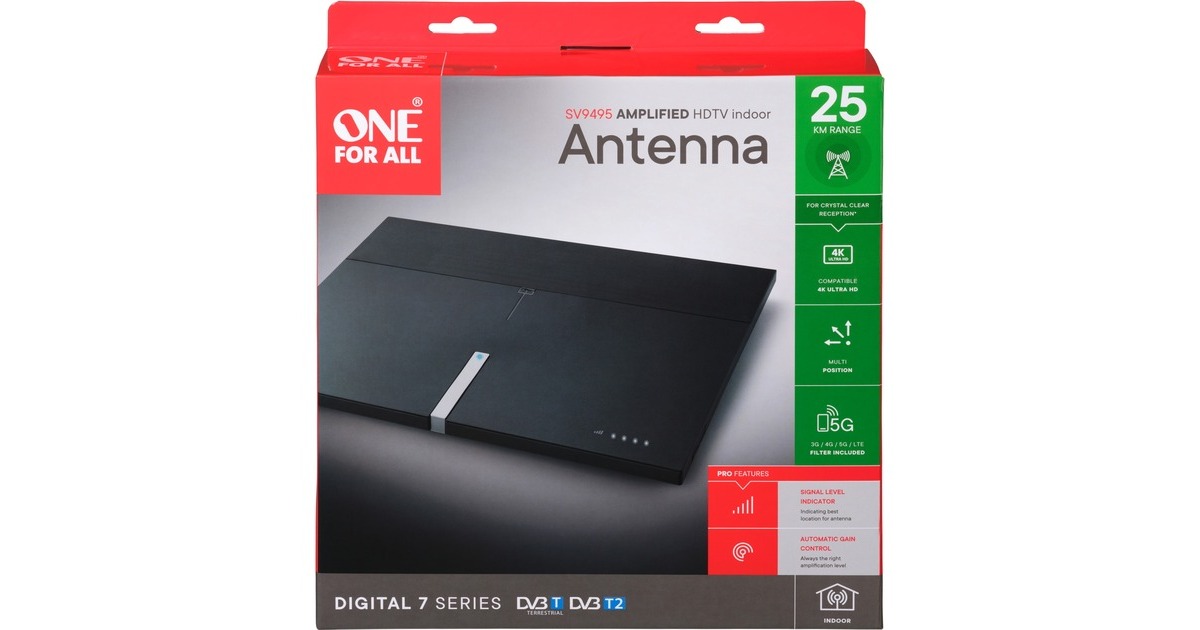 One for all DVB-T2 Zimmerantenne SV9495-5G(schwarz)