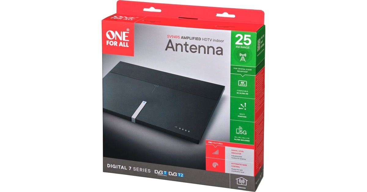 One for all DVB-T2 Zimmerantenne SV9495-5G(schwarz)