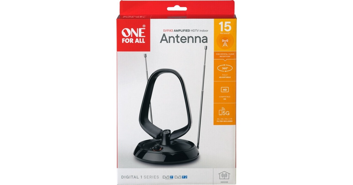 One for all DVB-T2 Zimmerantenne SV 9143(schwarz)