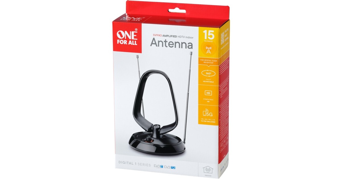 One for all DVB-T2 Zimmerantenne SV 9143(schwarz)