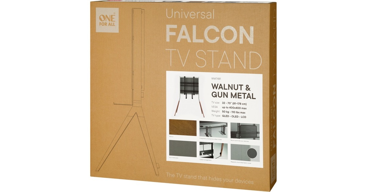 One for all Falcon Universal TV Stand, Halterung(dunkelgrau)
