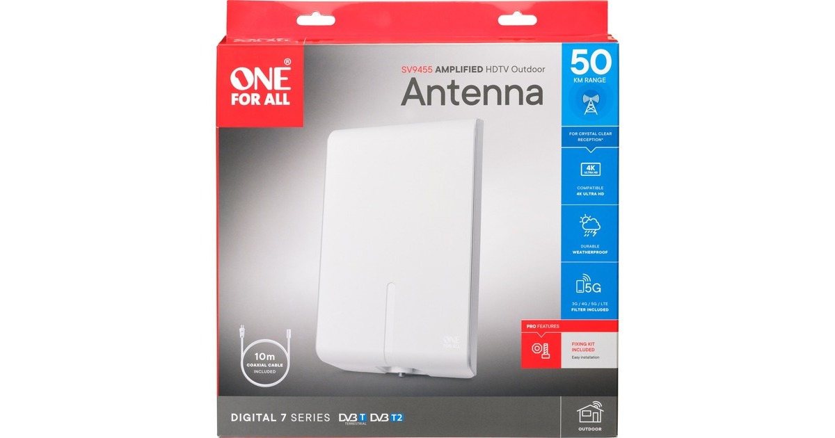 One for all SV9455-5G, Antenne(weiß, 3G/4G/5G Filter)