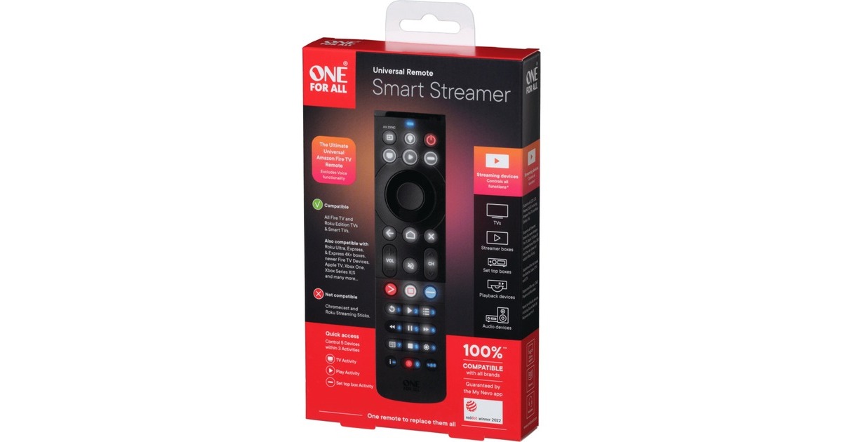 One for all Smart Streamer Remote URC 7945, Fernbedienung(schwarz)