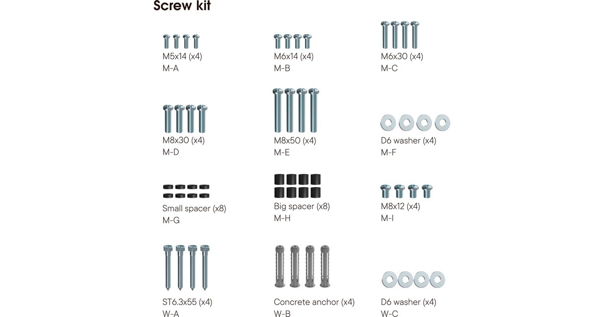 One for all TV-Wandhalterung Drehbar(schwarz/weiß)