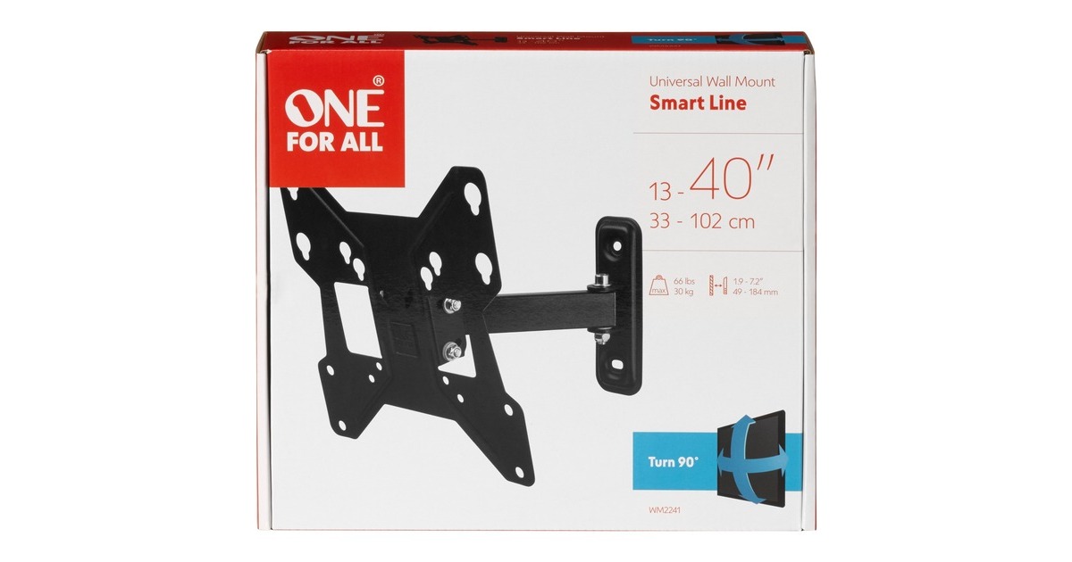 One for all TV-Wandhalterung Drehbar WM2241(schwarz)