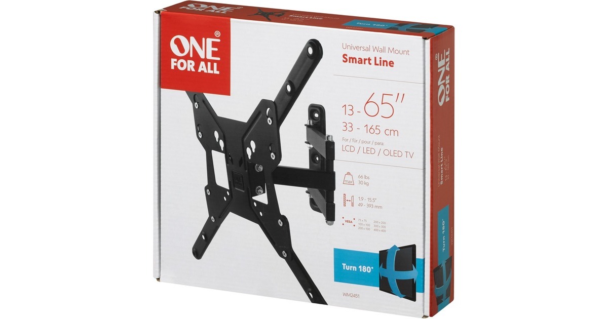 One for all TV-Wandhalterung Drehbar WM2451(schwarz)