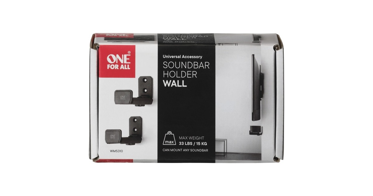 One for all Universelle Soundbar-Halterung, Wandhalterung(schwarz)