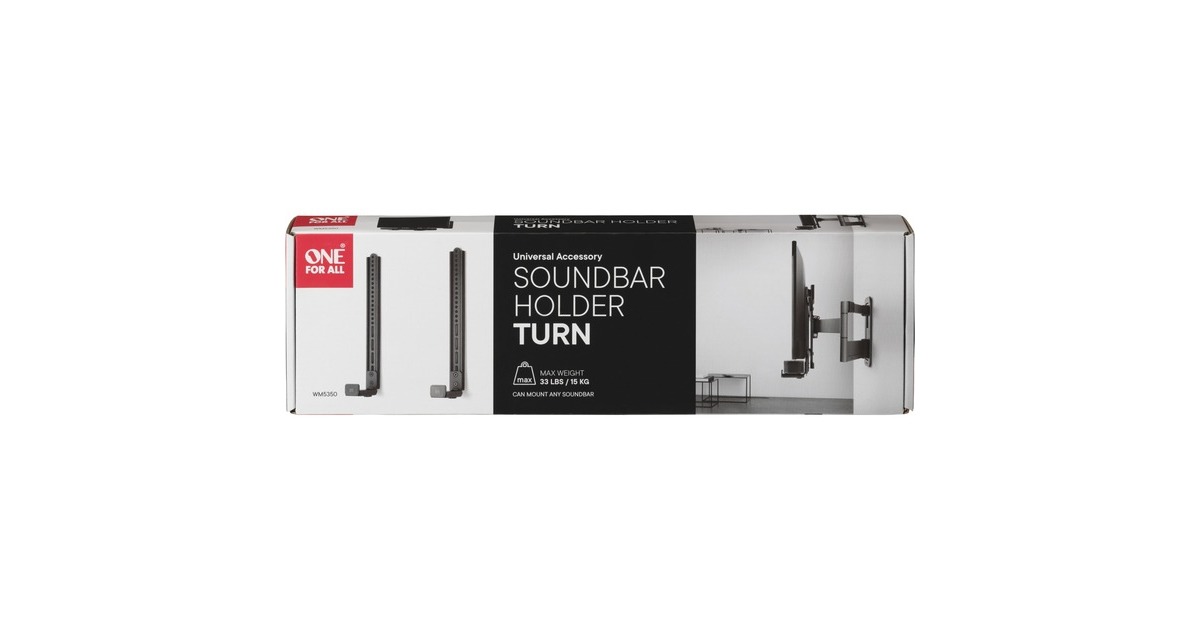 One for all Universelle Soundbar-Halterung, Wandhalterung(schwarz)
