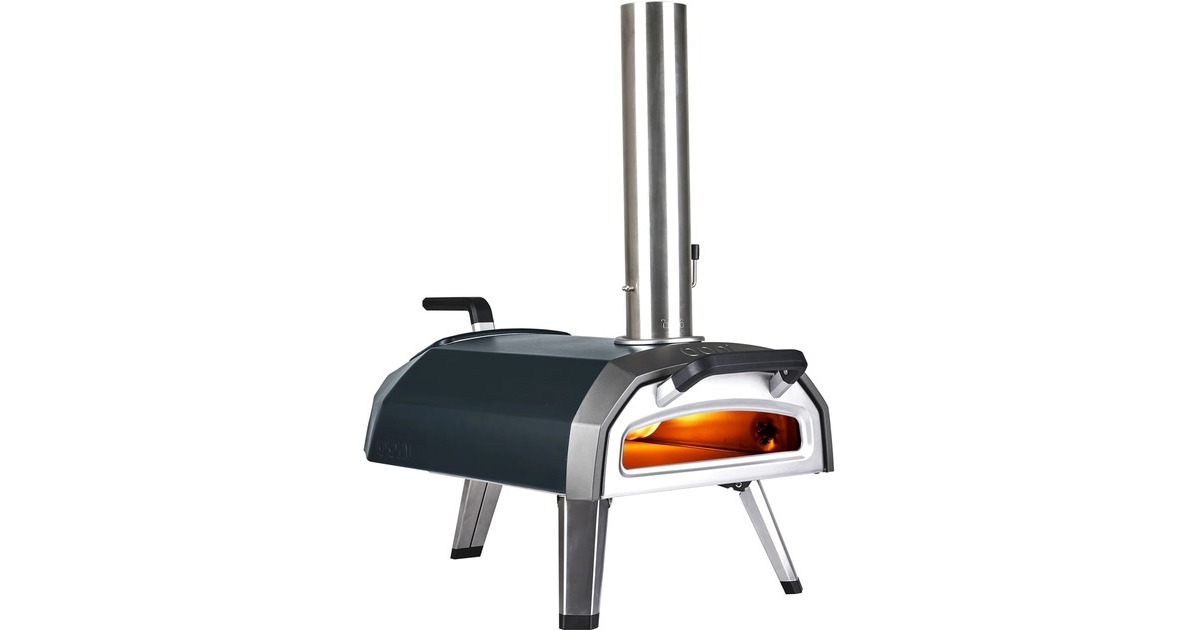 Ooni Karu 12G, Pizzaofen(schwarz/edelstahl, Multi-Brennstoff, für Pizzen bis ca. Ø 31cm)