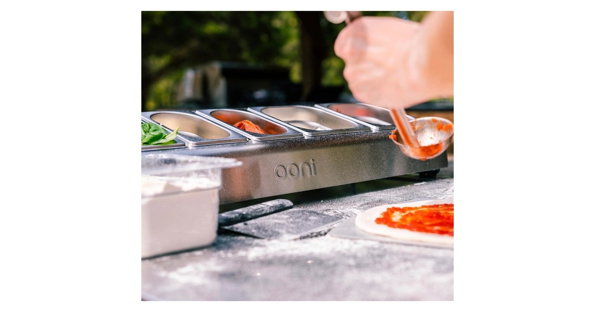 Ooni Pizzabelag Container klein 0,8 Liter, Schüssel(edelstahl, für Pizzabelag-Station)