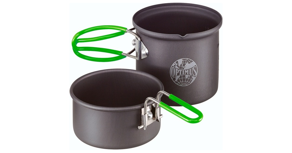 Optimus Terra Solo Kochset 0,6 L, Topf-Set(grau/grün, 2-teilig)