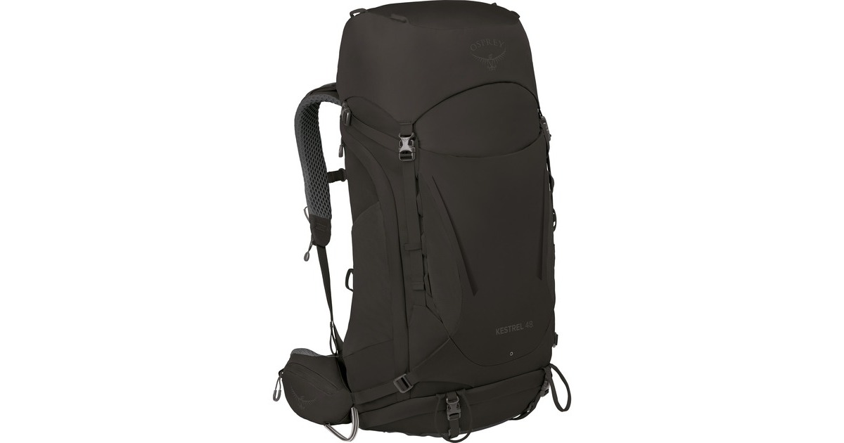 Osprey Kestrel 48, Rucksack(schwarz, 46 Liter, Größe S/M)