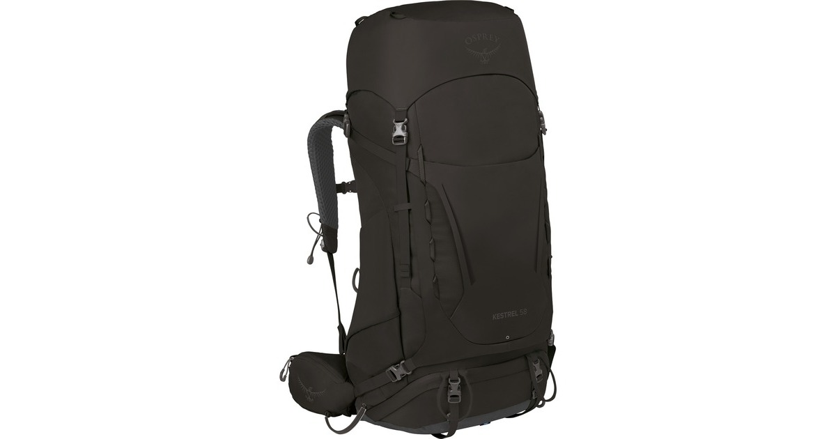 Osprey Kestrel 58 , Rucksack(schwarz, 58 Liter / Größe L/XL)