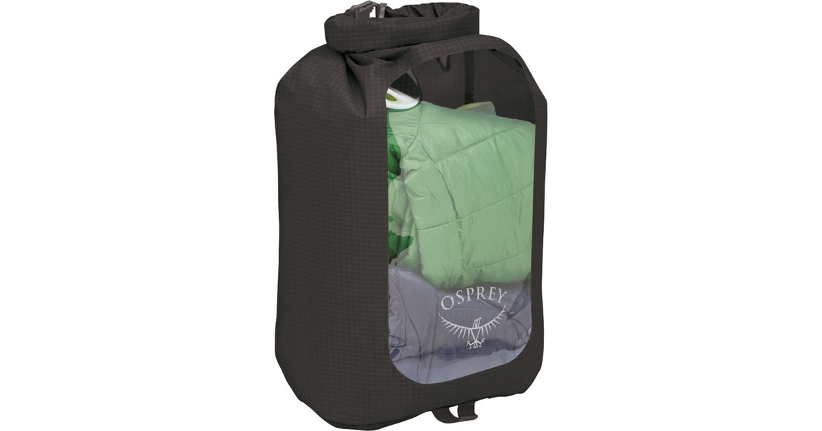 Osprey Ultralight Drysack 12 mit Sichtfenster, Packsack(schwarz)