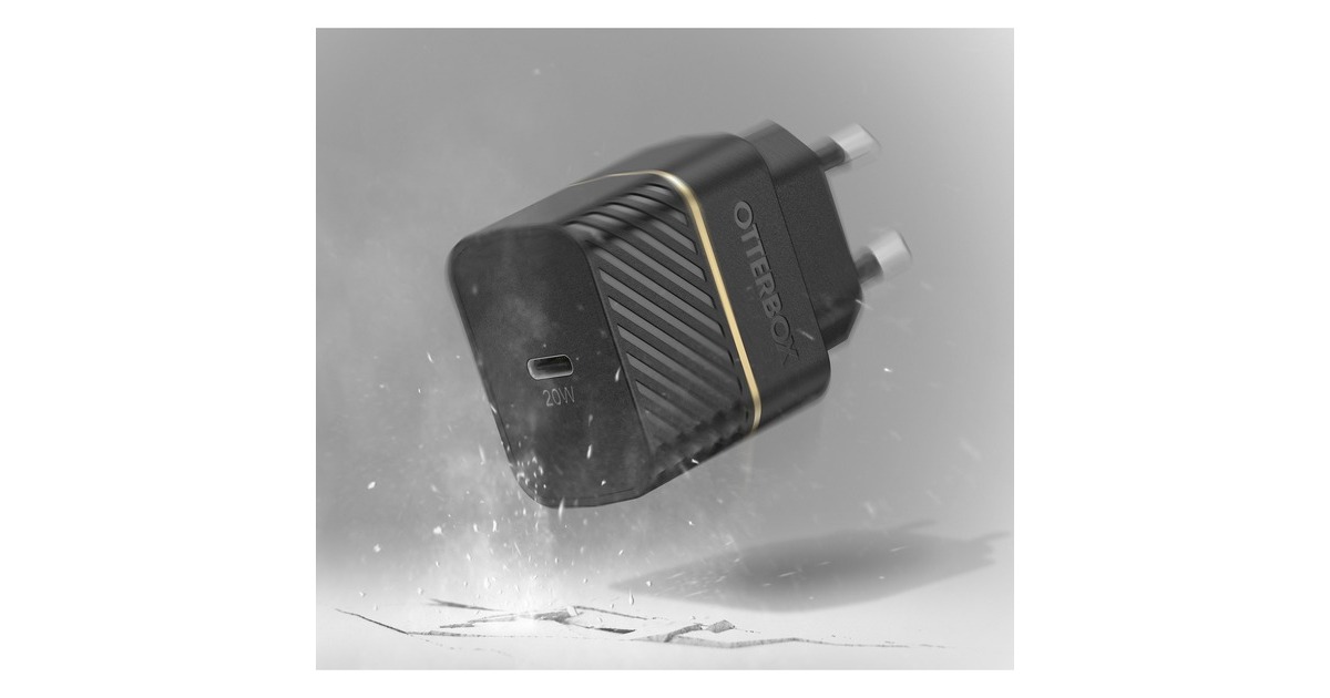 Otterbox EU Wand-Schnelladegerät Premium-Fast Charge, 20W(schwarz, USB Power Delivery 3.0, USB-C)