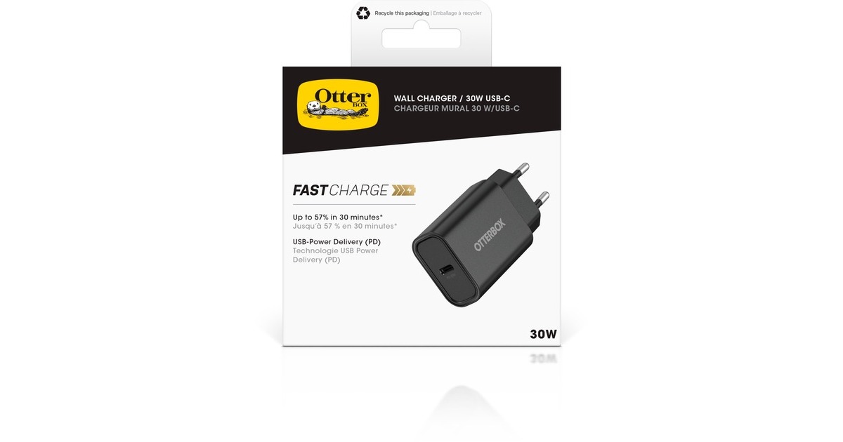 Otterbox EU Wand-Schnelladegerät Wall Charger 30W(schwarz, USB Power Delivery 3.0, USB-C)