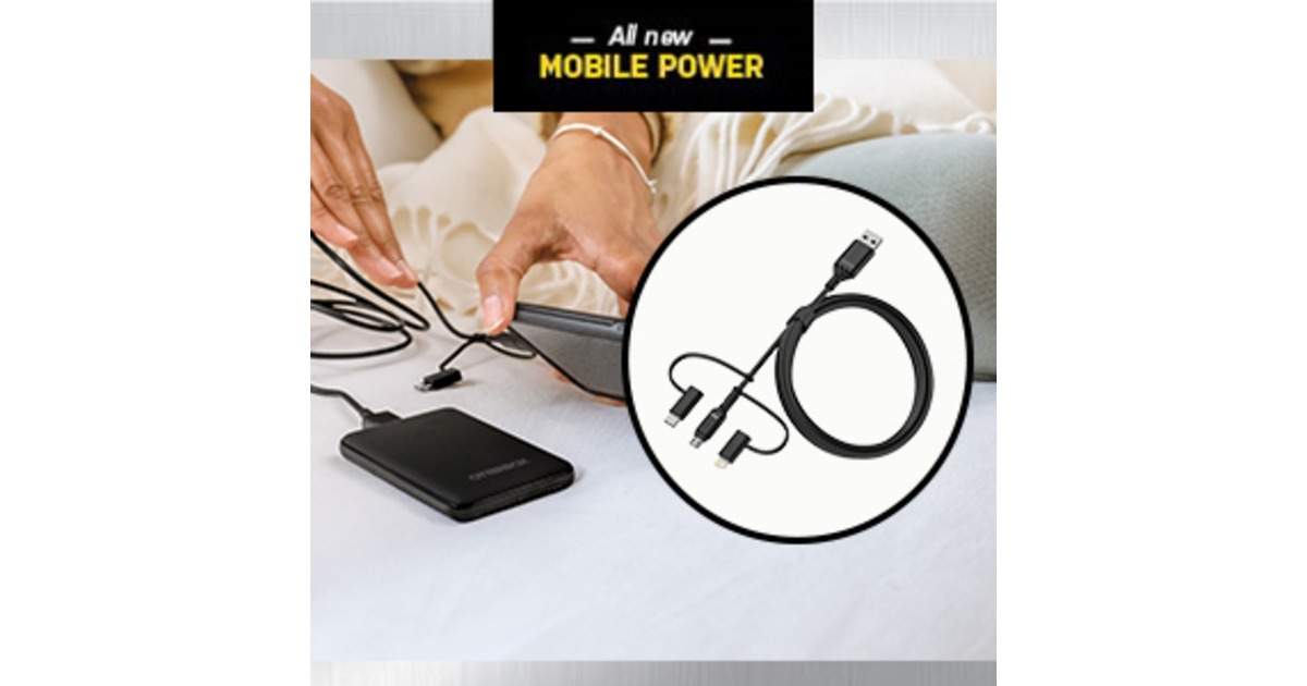 Micro-USB + USB-C + Lightning Stecker(schwarz, 1 Meter)