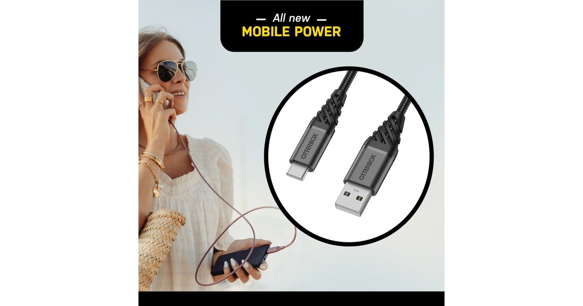 USB-C Stecker(schwarz, 1 Meter, PD, gesleevt)