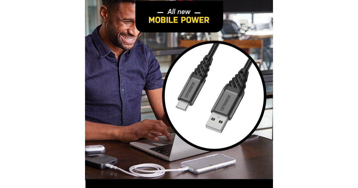 USB-C Stecker(schwarz, 1 Meter, PD, gesleevt)