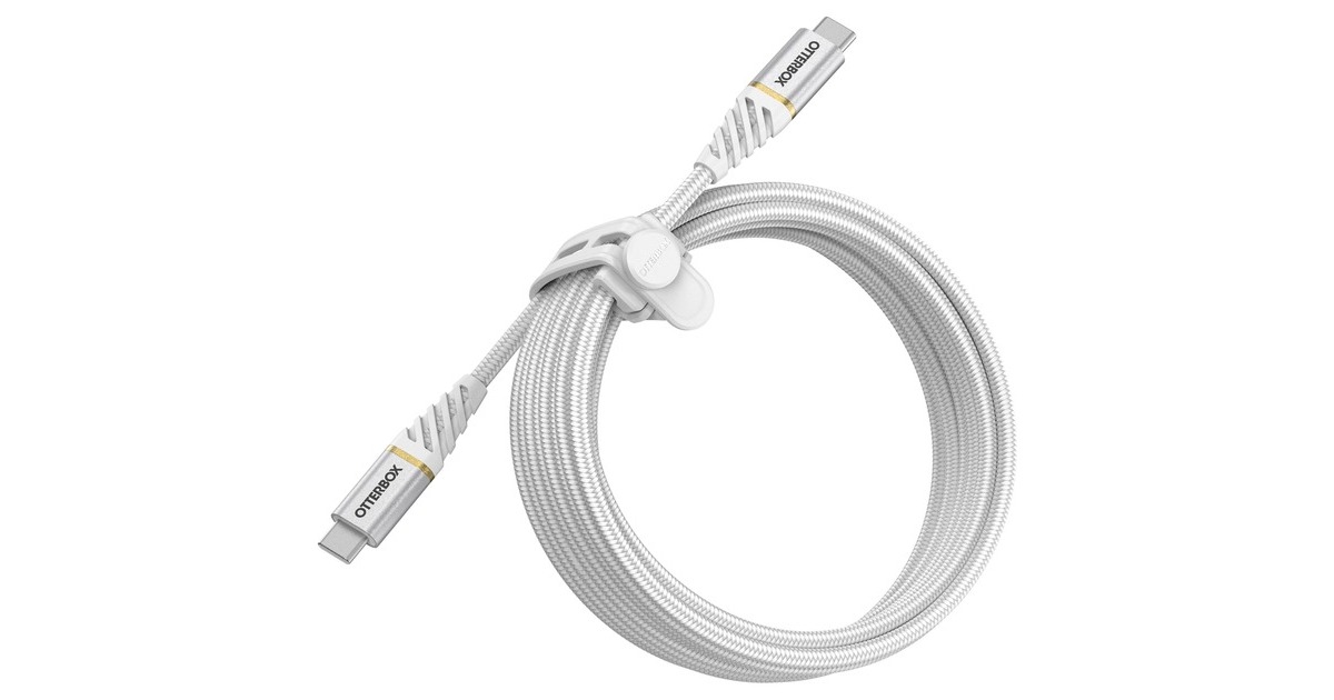 USB-C Stecker(weiß, 3 Meter, PD, gesleevt)