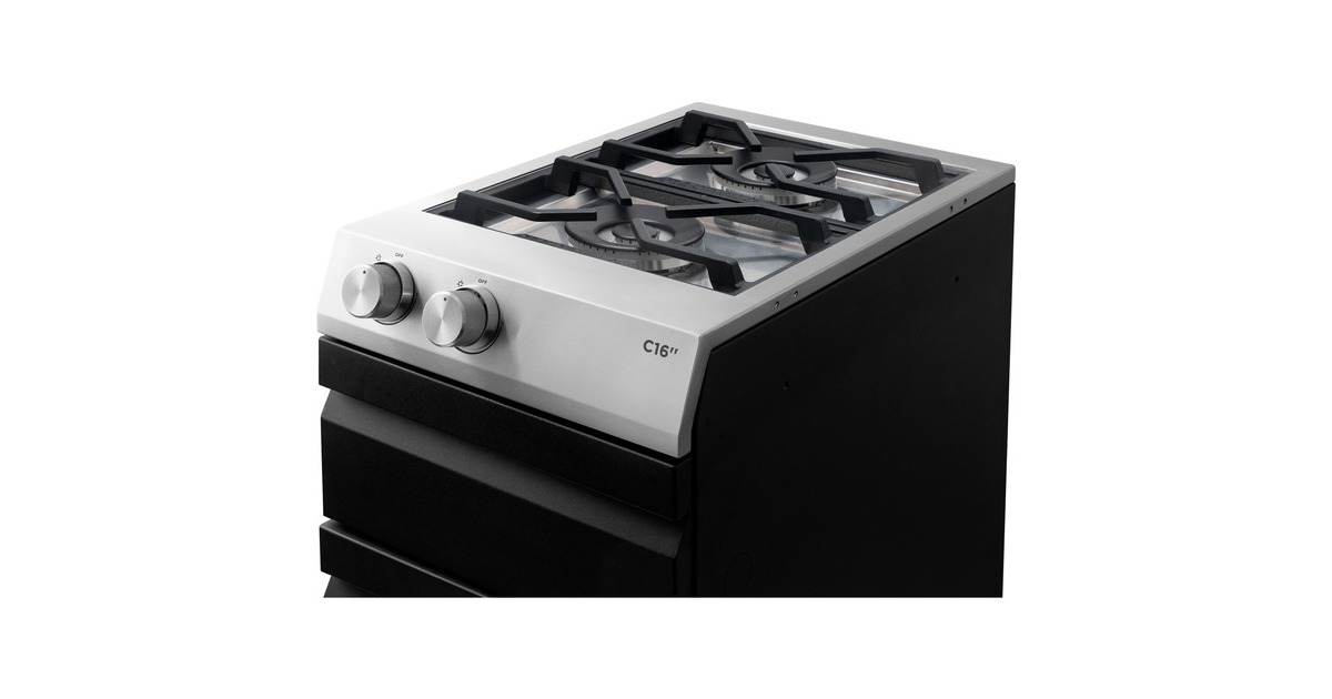 Otto Wilde Grillers C16 Modul mit Kochfeld, 1 Schublade + 1 Tür, Gaskocher(schwarz/edelstahl, für G32 Connected, G32 Smart)