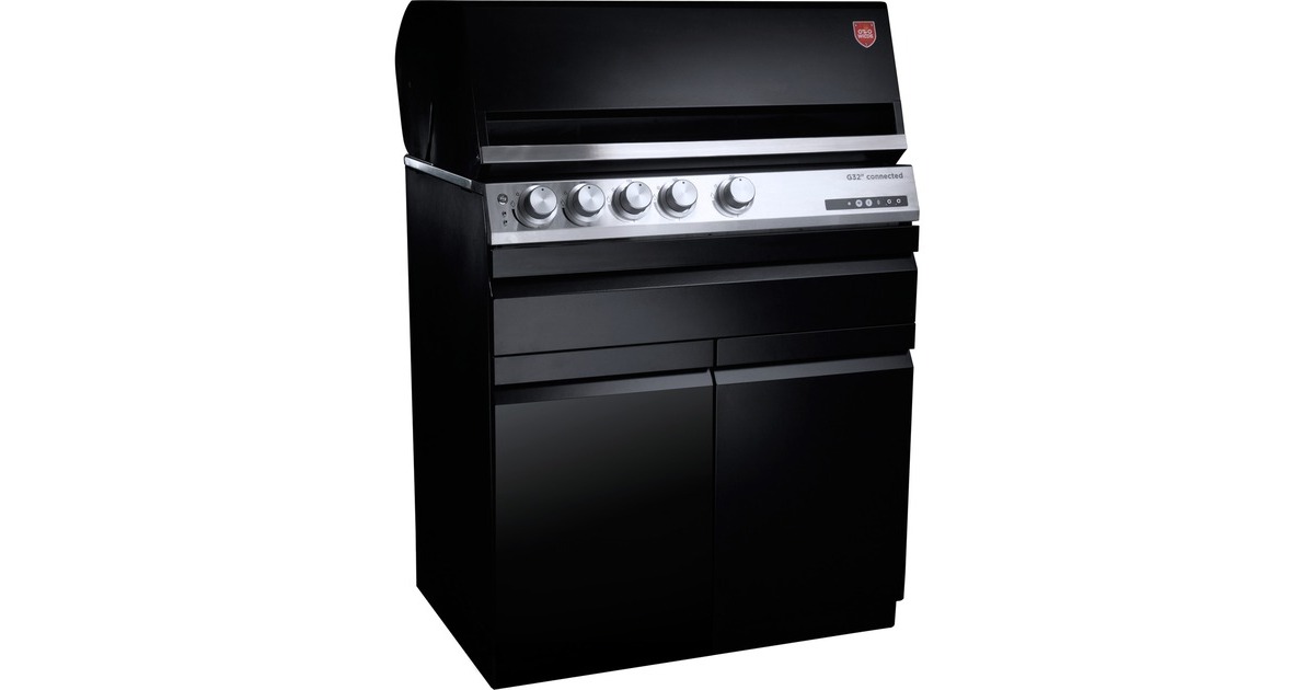 Otto Wilde Grillers Gasgrill G32 Connected, 3 Schubladen + 1 Tür(schwarz/edelstahl, mit Heckbrenner)