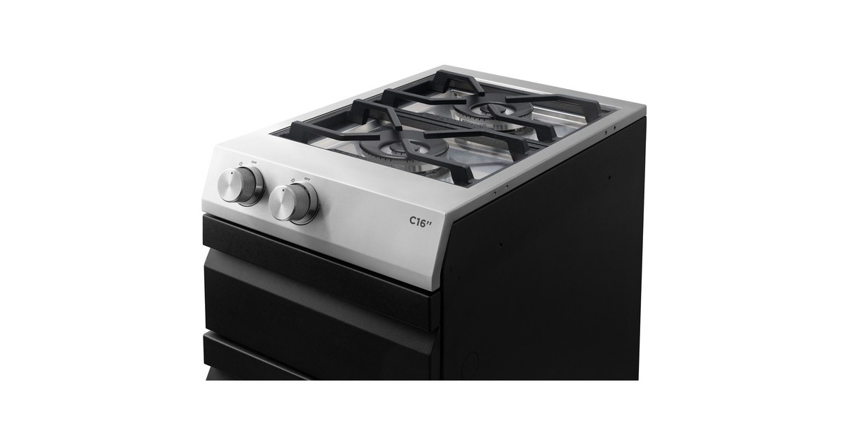 Otto Wilde Grillers Kochfeld C16 Add On, 1 Schublade, Gaskocher(schwarz/edelstahl, für G32 Connected, G32 Smart)