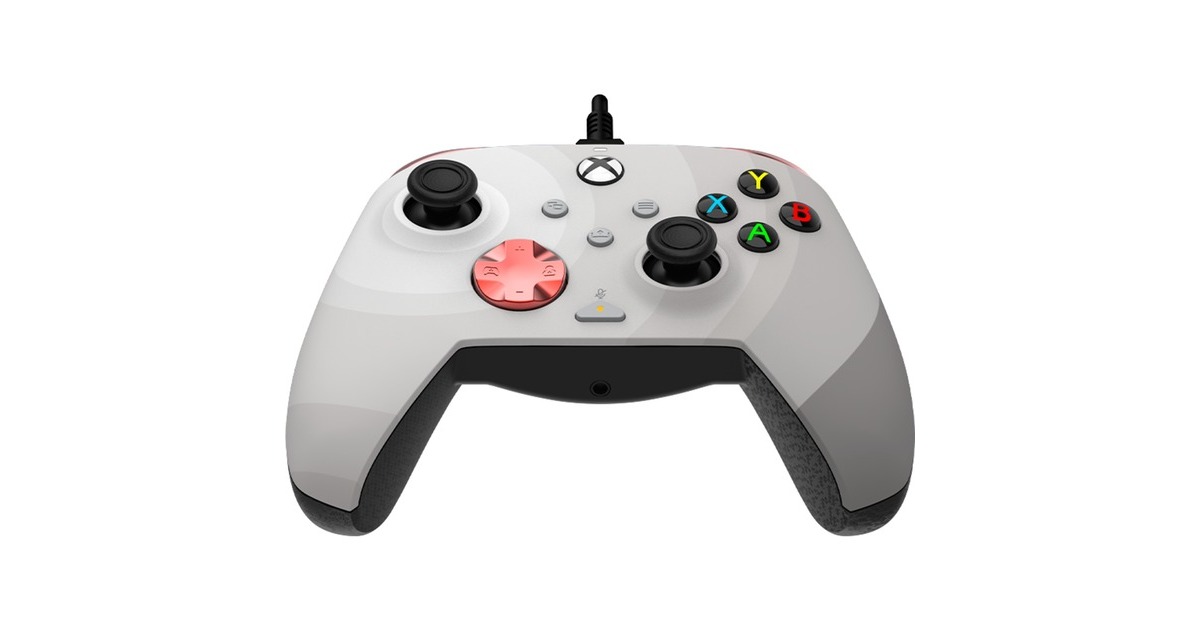 PDP Rematch Advanced Wired Controller - Radial White, Gamepad(grau/rot, für Xbox Series X|S, Xbox One, PC)