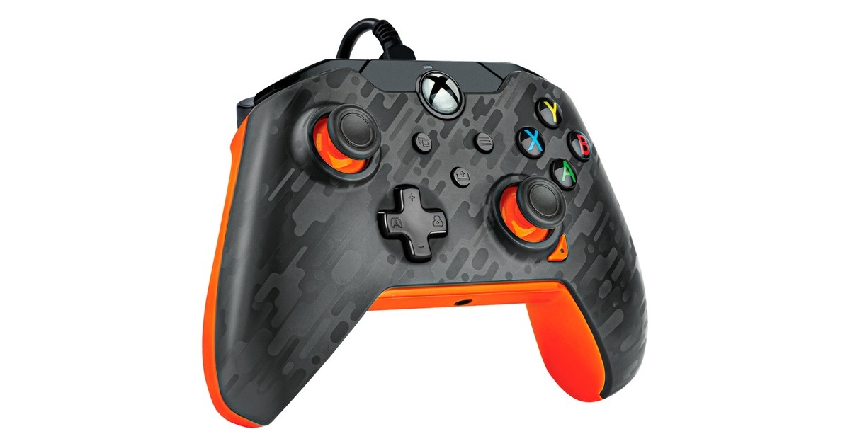 PDP Wired Controller - Atomic Carbon, Gamepad(anthrazit/orange, für Xbox Series X|S, Xbox One, PC)