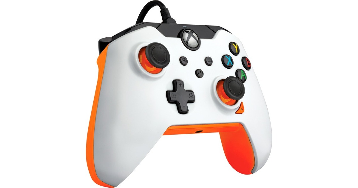 PDP Wired Controller - Atomic White, Gamepad(weiß/orange, für Xbox Series X|S, Xbox One, PC)