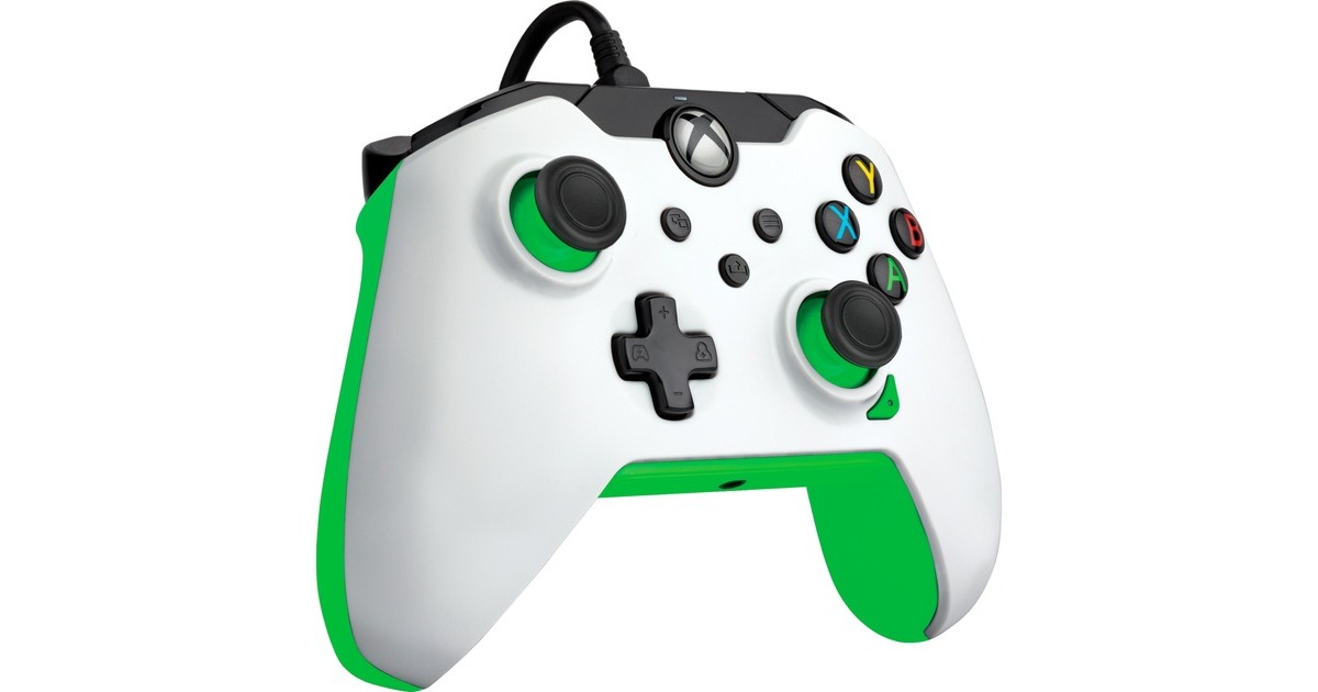 PDP Wired Controller - Neon White, Gamepad(weiß/grün, für Xbox Series X|S, Xbox One, PC)