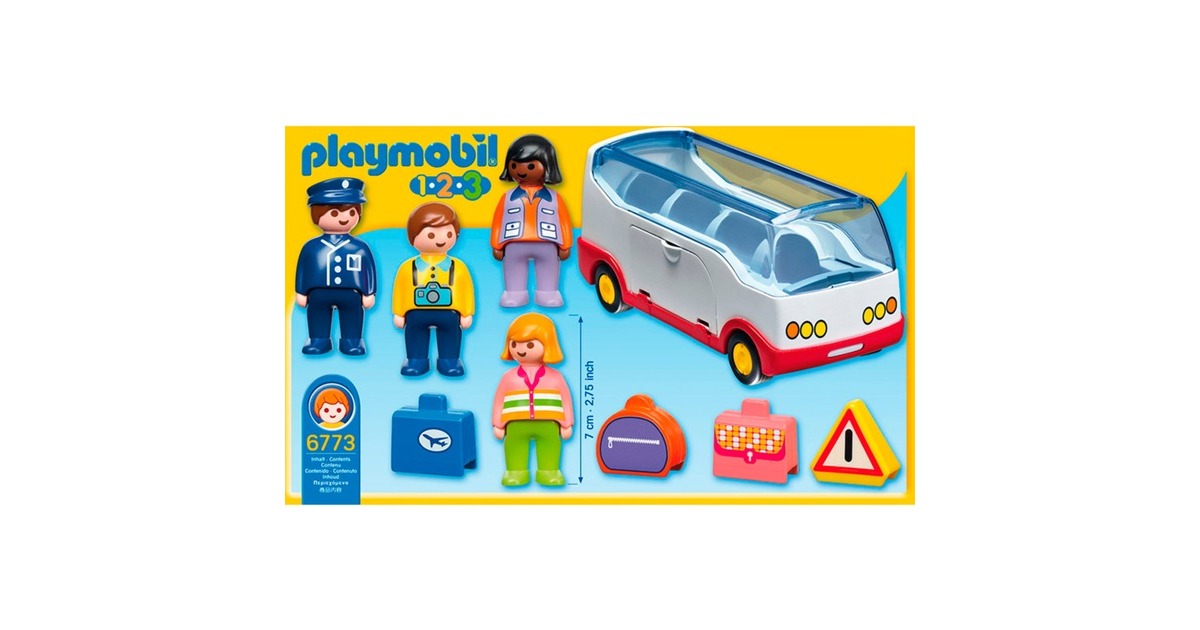 PLAYMOBIL 6773 1.2.3 Reisebus, Konstruktionsspielzeug