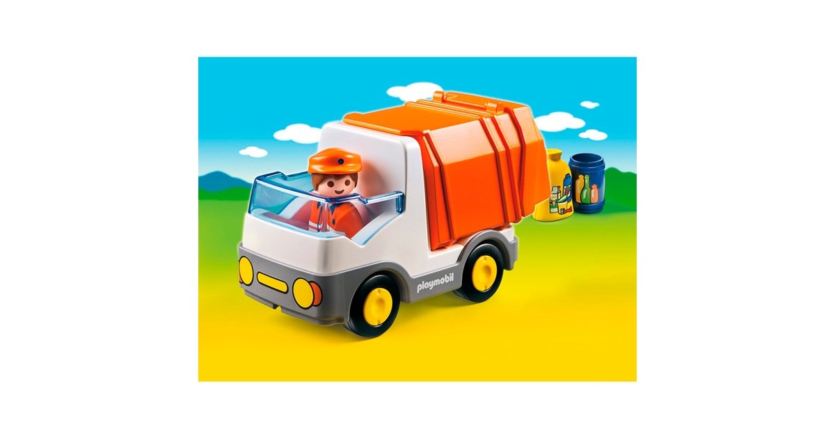 PLAYMOBIL 6774 1.2.3 Müllauto, Konstruktionsspielzeug