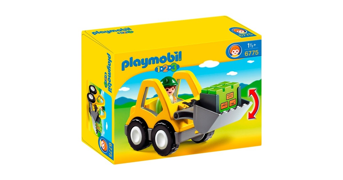 PLAYMOBIL 6775 1.2.3 Radlader, Konstruktionsspielzeug