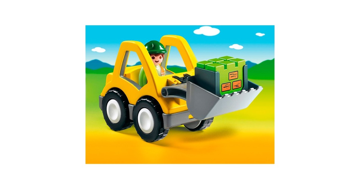 PLAYMOBIL 6775 1.2.3 Radlader, Konstruktionsspielzeug