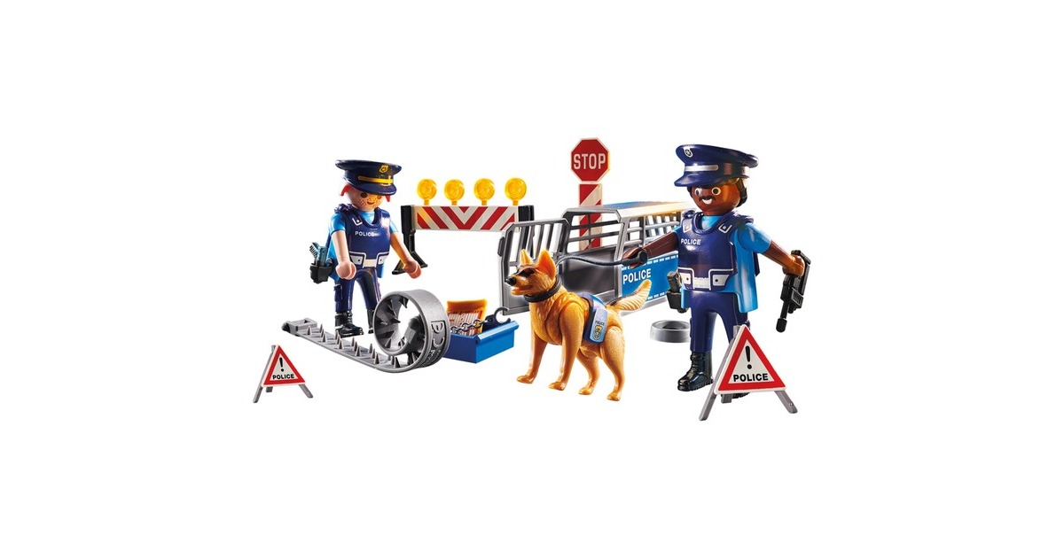 PLAYMOBIL 6878 City Action Polizei-Straßensperre, Konstruktionsspielzeug